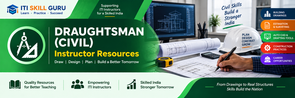 Draughtsman Civil instructor resources and practical teaching materials
