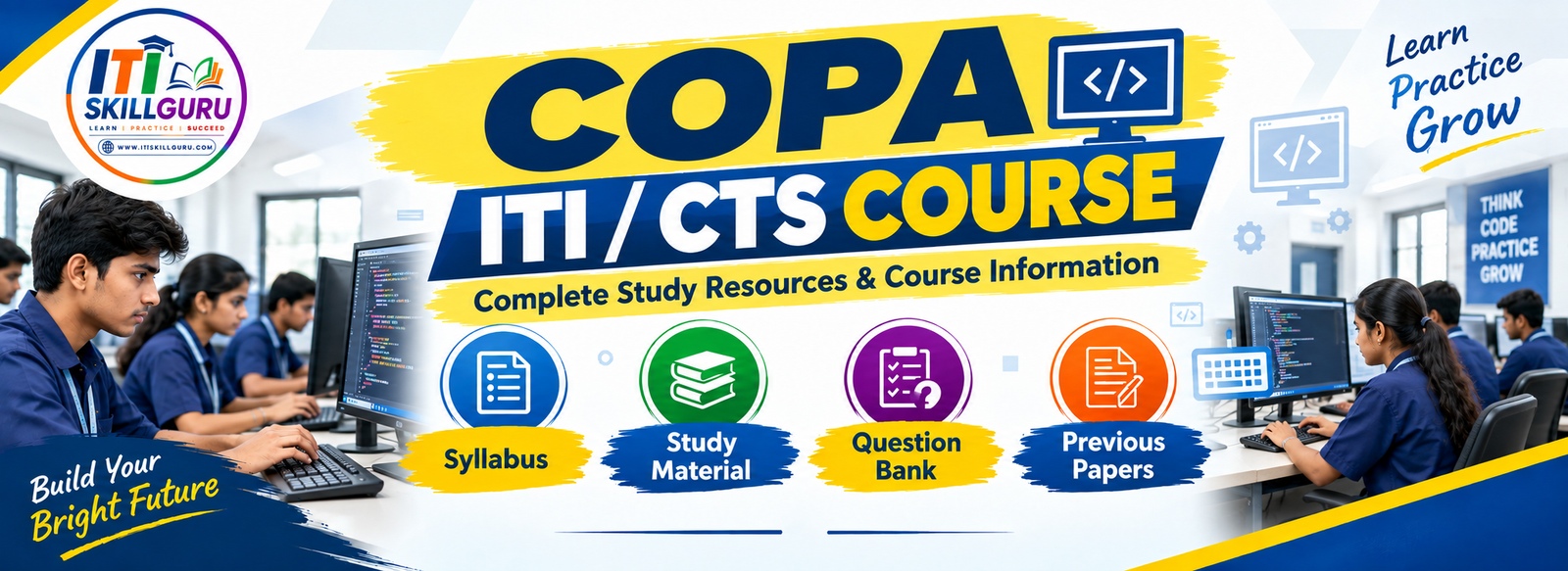 COPA ITI CTS course syllabus and computer study resources banner