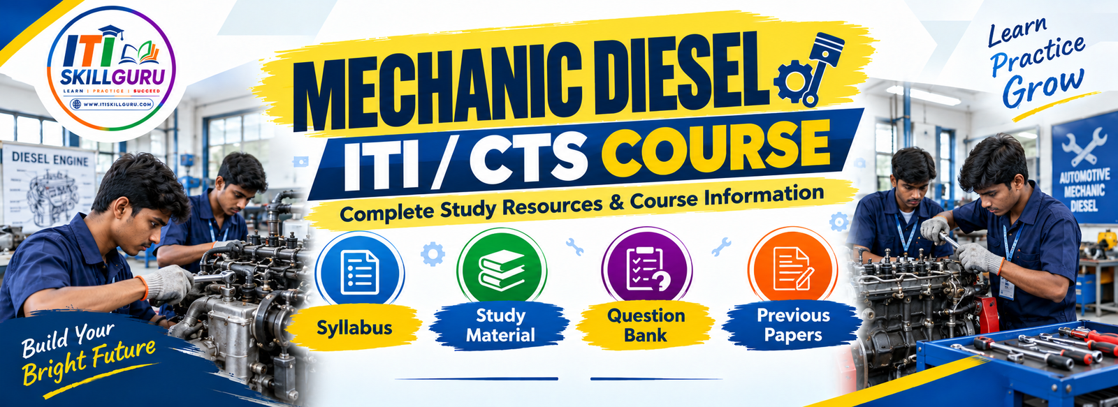 Mechanic Diesel ITI CTS course syllabus and study resources banner