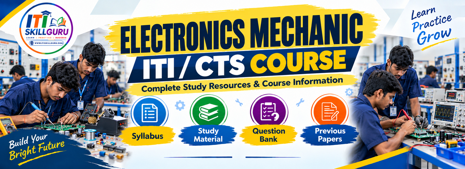 Electronics Mechanic ITI CTS course and electronic study resources banner