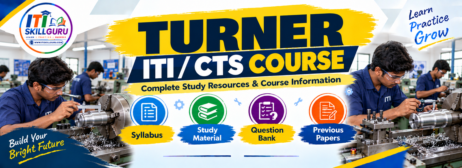 Turner ITI CTS course and lathe machine training resources banner