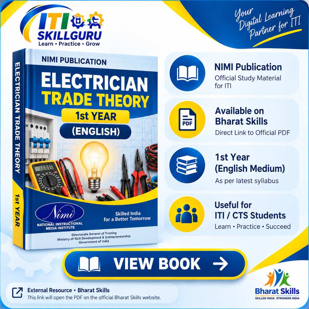 Electrician Trade Theory 1st Year English - NIMI book available on Bharat Skills