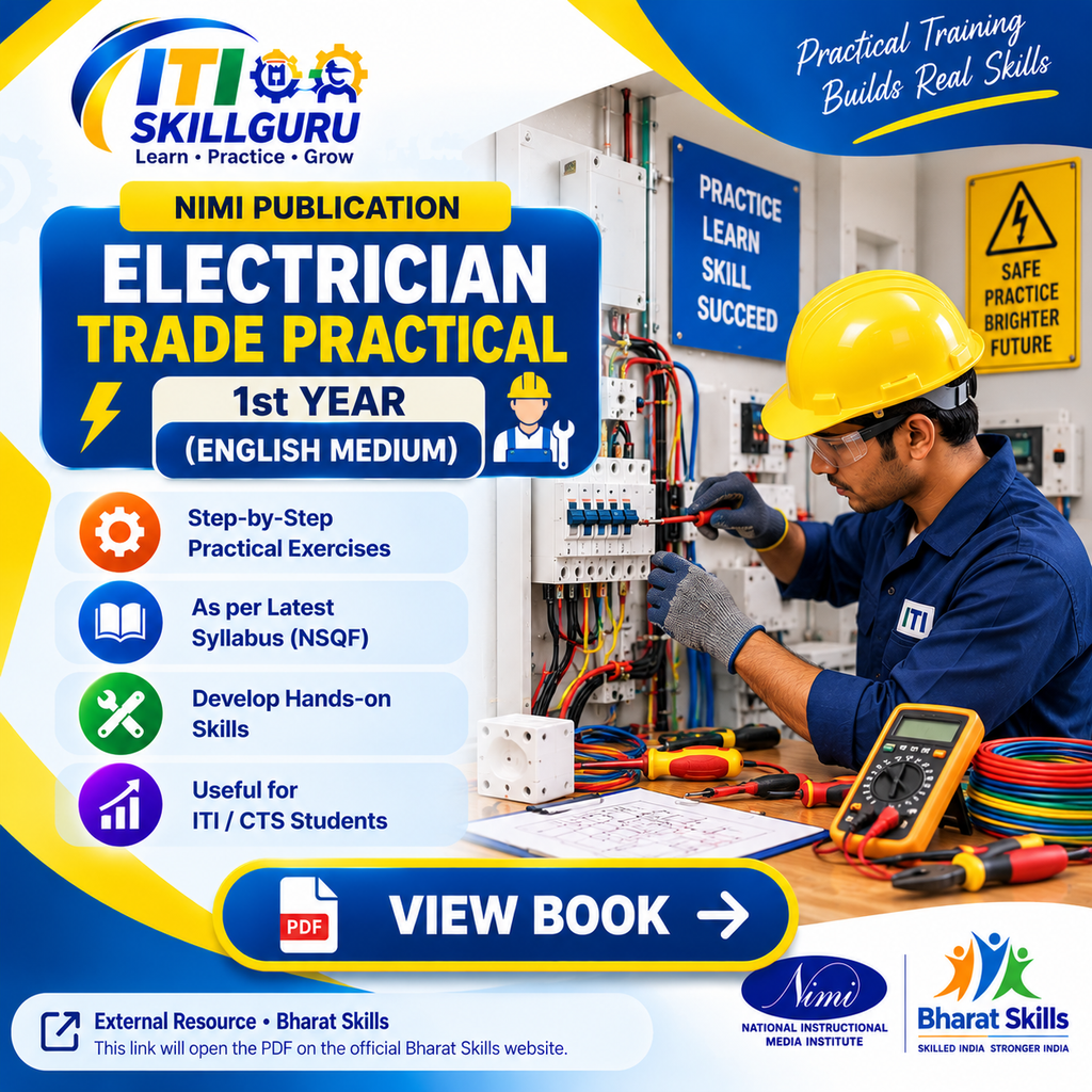 Electrician Trade Practical 1st Year English - NIMI book available on Bharat Skills