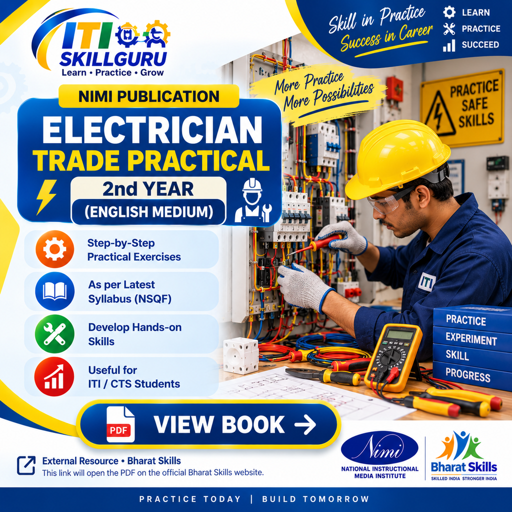 Electrician Trade Practical 2nd Year English - NIMI book available on Bharat Skills